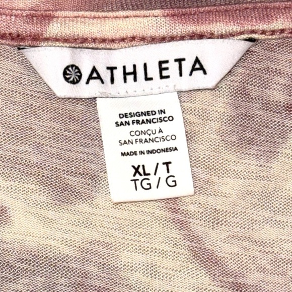 ATHLETA Breezy Scoop V-Neck Tee T-Shirt - Chroma Bashful Rose XL Tall - Picture 6 of 13